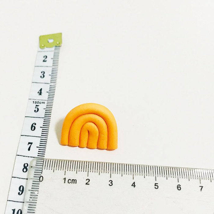 Handmade Pumpkin Clay Soft Pottery Fashion Simple Earrings