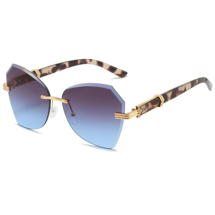 Frameless trimming color Sunglasses