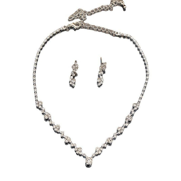 New exquisite necklace earring bracelet set three piece set