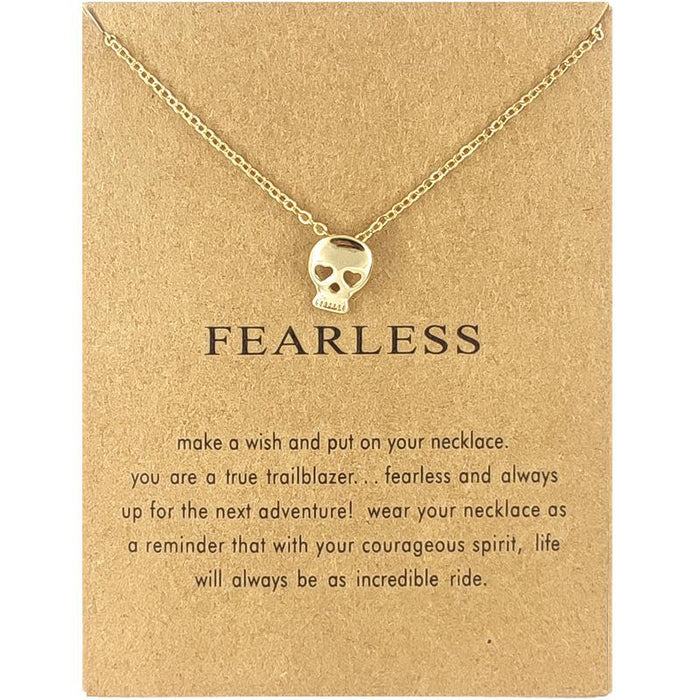 Card Love Horseshoe Five Pointed Star 8-character Skull Short Necklace