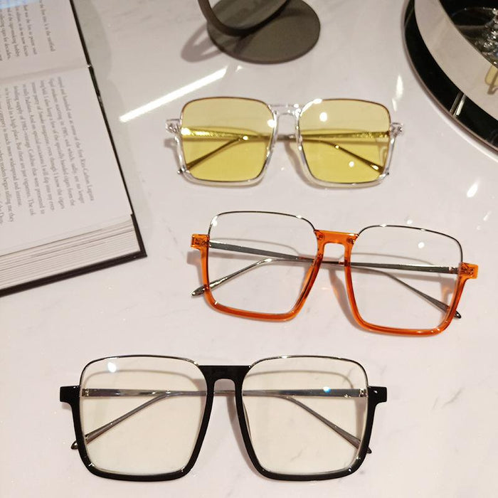 Fashion Simple Square Large Frame Personalized Sunglasses