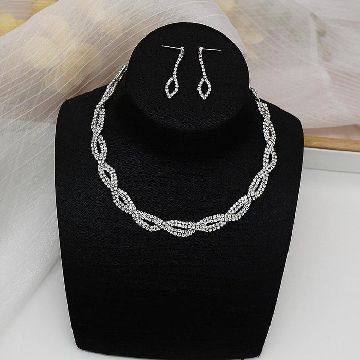 Fashion Female Jewelry Simple Necklace Earring Set