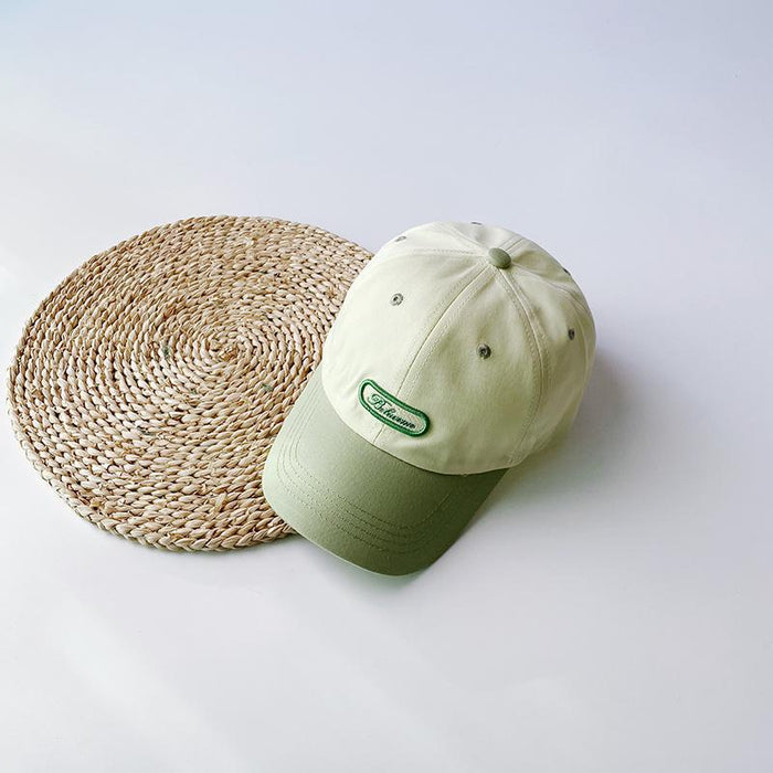 Fashion Color Block Simple Embroidered Children's Baseball Cap