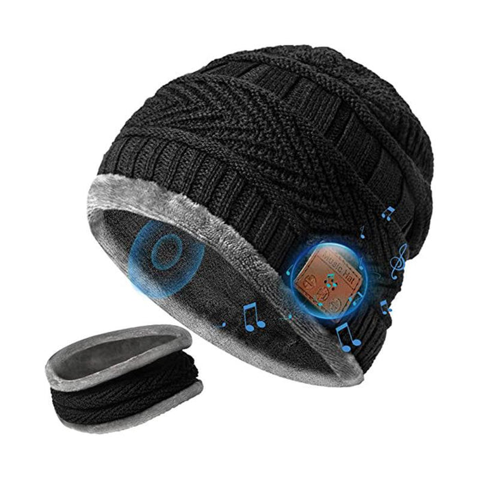2in1 Winter Bluetooth 5.0 Headset Headband Warm Music Hat