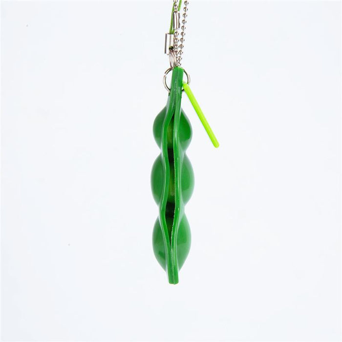 Pea Bean Keychain Decompression Squeeze Toy