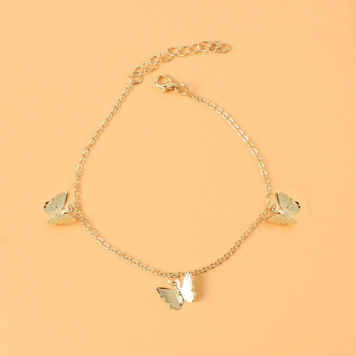 Fashion Street Shooting Butterfly Female Pendant Anklet Foot Ornament