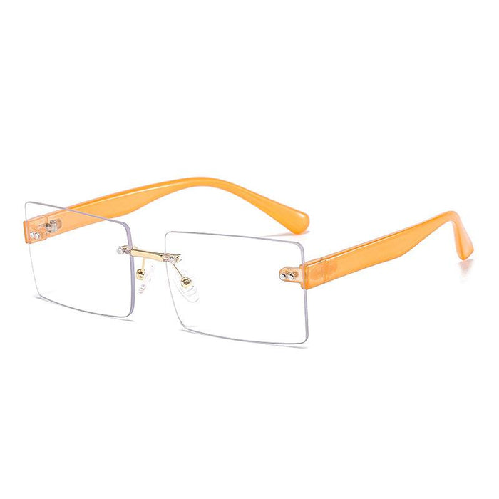 Square frameless color candy Sunglasses