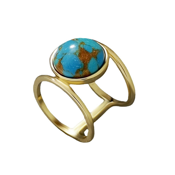 Fashion Retro Exaggerated Turquoise Ring