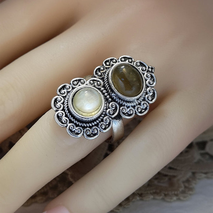 Vintage Ring Female Jewelry Exaggerated Ring