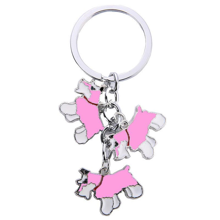 Cartoon Pet Dog Metal Keychain