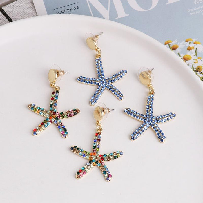 Fashion Women's Fashion Beach Accessories Earrings Inlaid Rhinestone