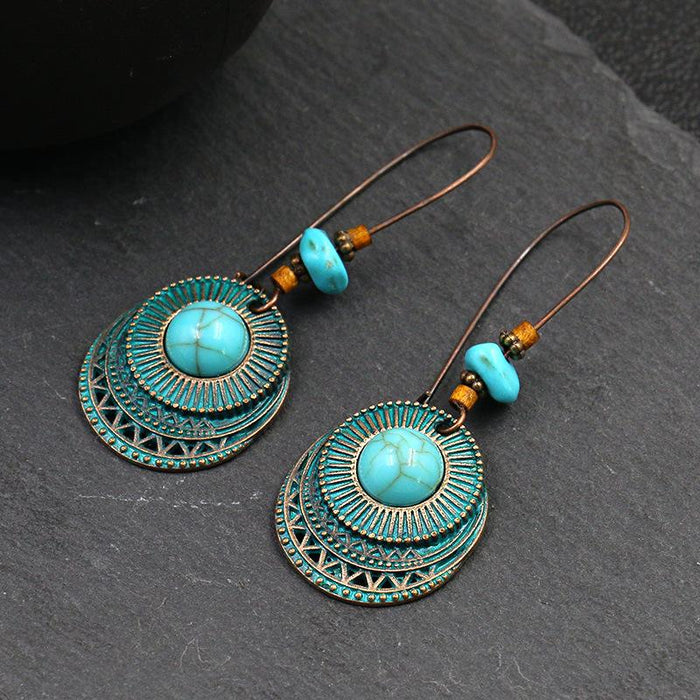 Women's Fashion Creative Round Alloy Earrings