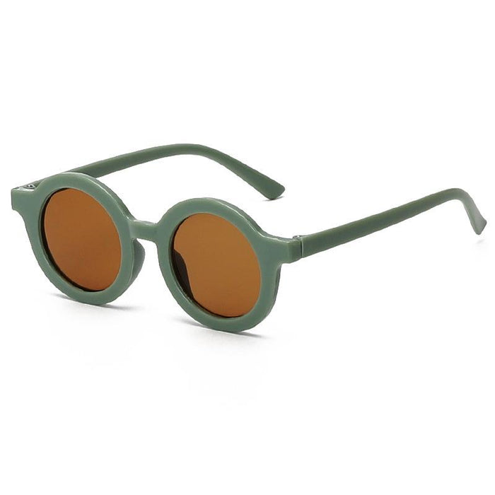 Children's Retro round frame sunglasses prevent blue light and ultraviolet rays