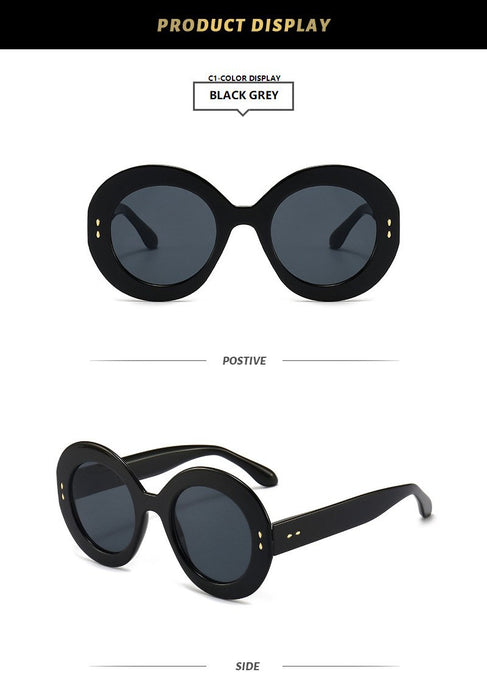 Rice nail round frame sunglasses RETRO SUNGLASSES