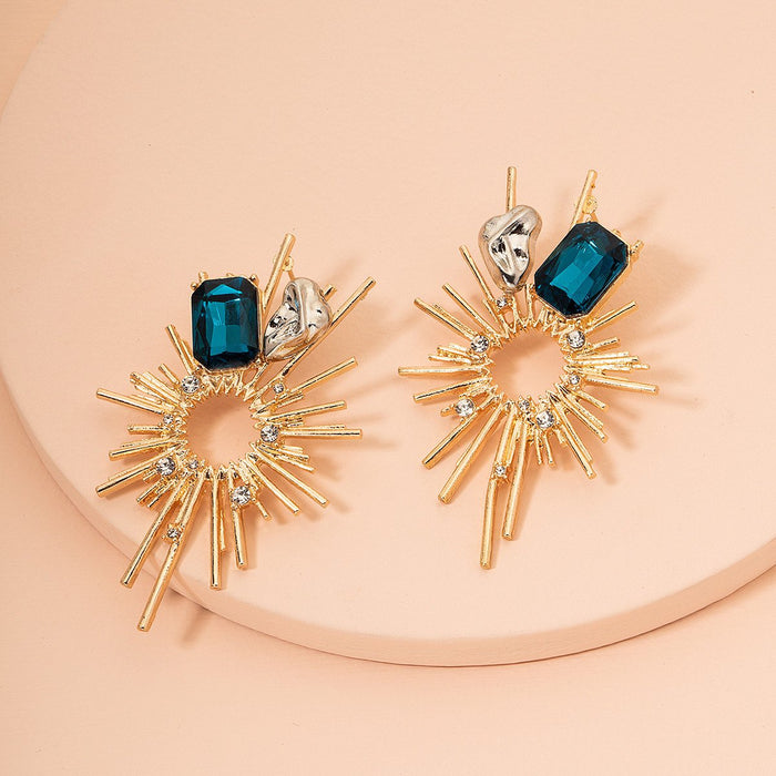 Fashion Personality Geometric Glass Cutout Women's Earrings