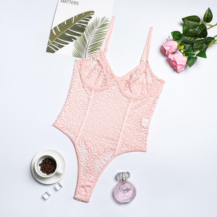 Women's Fashion Mesh Underwear Simple Hollow Sexy Bodysuit