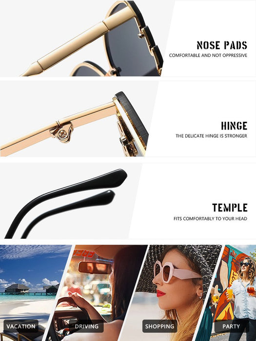 Metal butterfly frame color Sunglasses