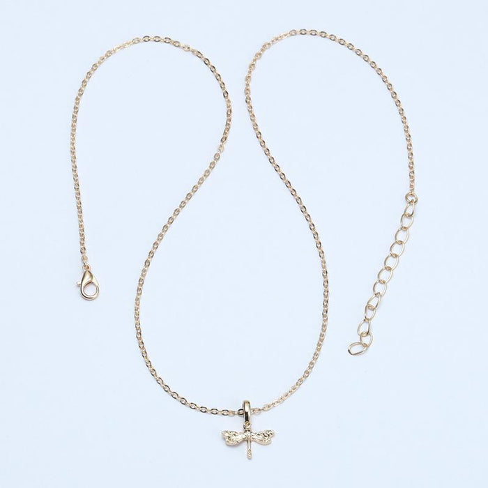 Dragonfly Necklace Animal Dragonfly Card Clavicle Chain