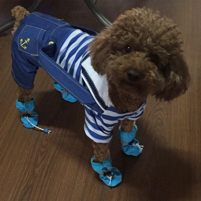 4pcs/set waterproof winter pet dog shoes non-slip rain and snow boots shoes