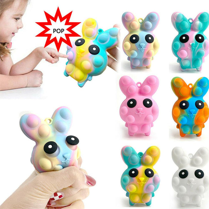 3D Rabbit Stress Relief Ball Anti Stress Fidget Toy Silicone