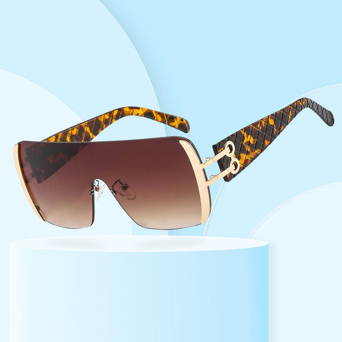 Metal conjoined Sunglasses gradient UV protection