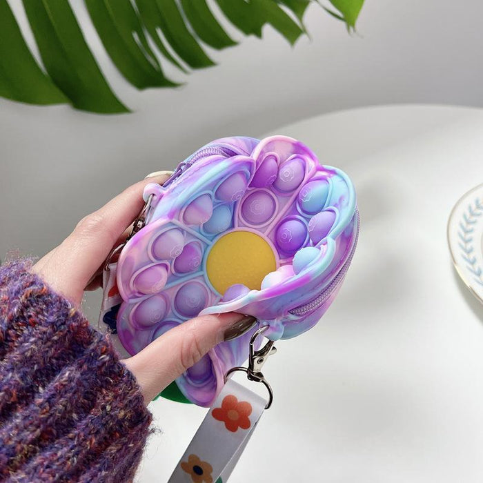 Pinching Flower Bag Color Press Decompression Toy Zero Wallet