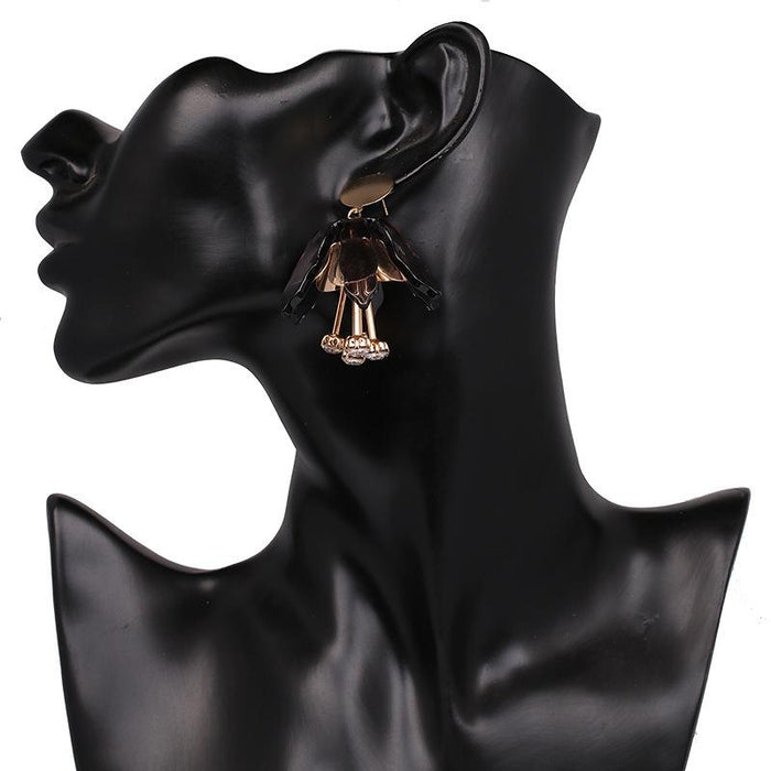 New Small Fresh Flowers Simple Female Earrings Accessories