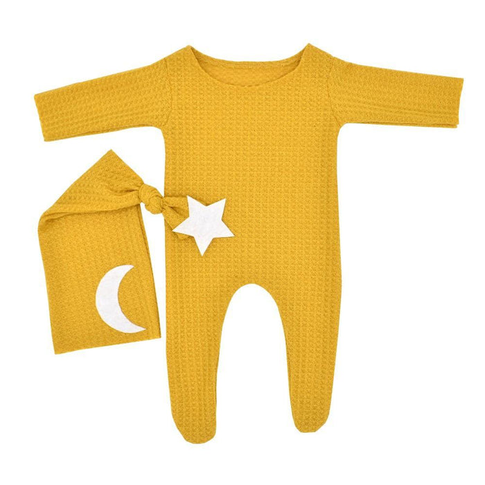 Two Piece Star Moon Knitted Jumpsuit