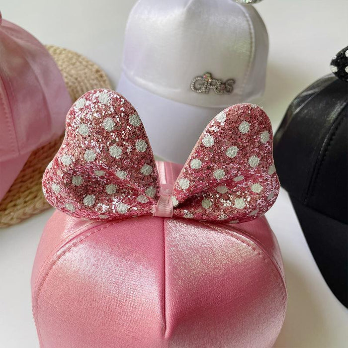 Cute Cartoon Sequin Bow Children's Baseball Cap