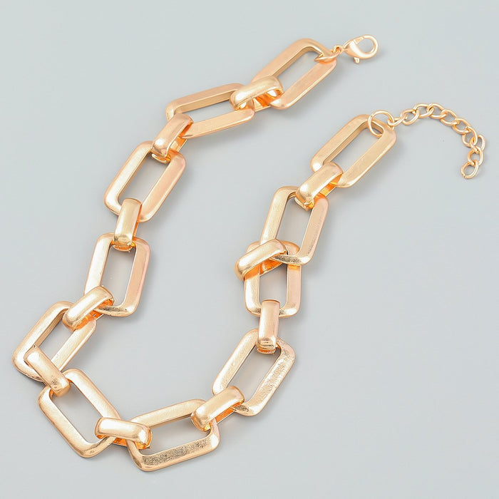 Alloy Punk Style Simple Geometric Chain Necklace