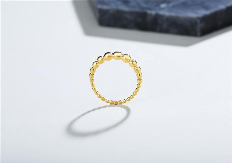 Simple Round Bead Women's Small Titanium Steel Ring