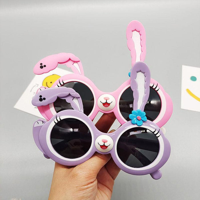 Cute Cartoon Ear Shape Children's Round Frame Sunglasses