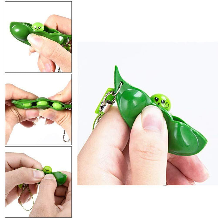 Pea Bean Keychain Decompression Squeeze Toy