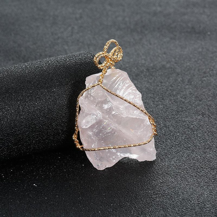 Natural Raw Irregular Stone Handmade Pendant