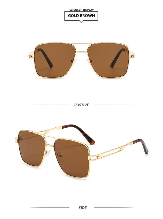 Double beam square personalized color Sunglasses