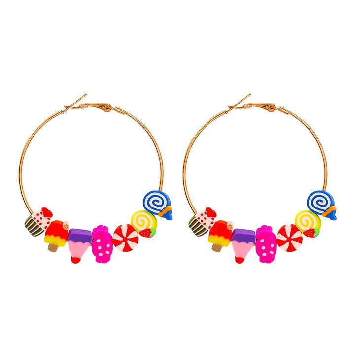 New Creative Mixed Color Cartoon Animal Funny Flower Earrings