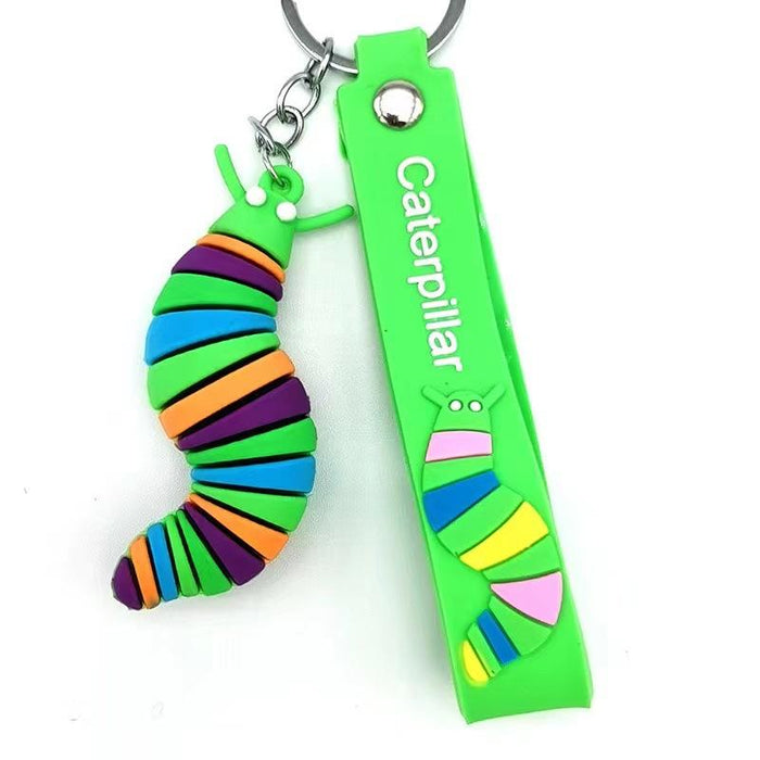 Caterpillar Cartoon Keychain