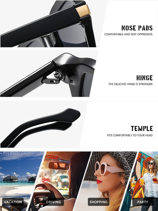 Square small frame color Sunglasses