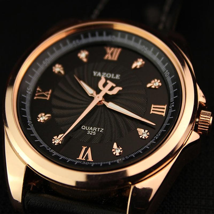 Yazole Watch Thread Business Men Watch Korean Large Dial Male Watch Rhinestone Designer