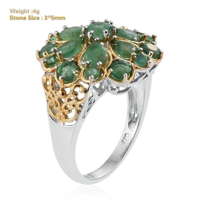 Fashion Gold Color Green  Zircon Rings