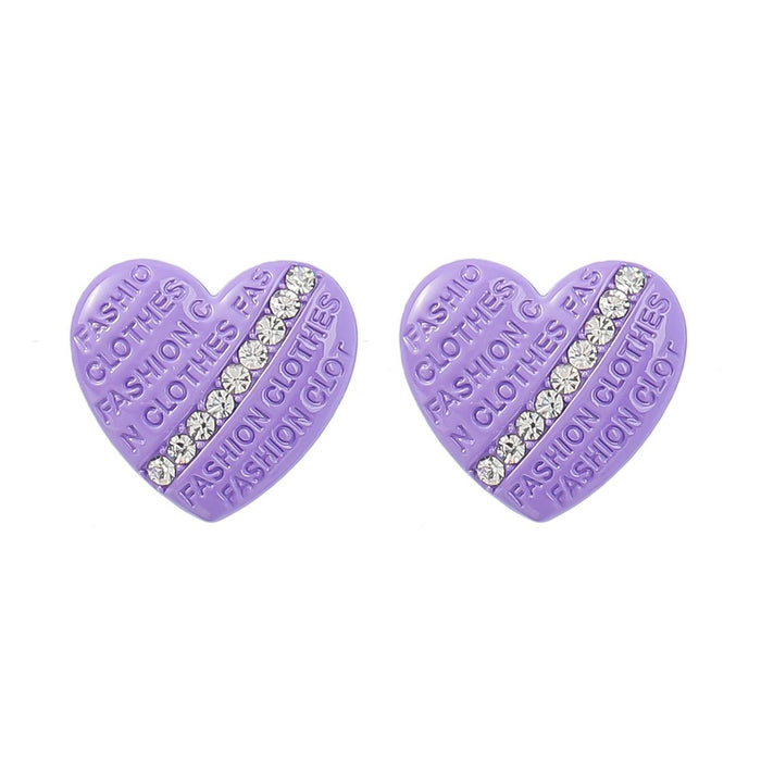 Fashion Design Love Shaped English Letter Earrings Female