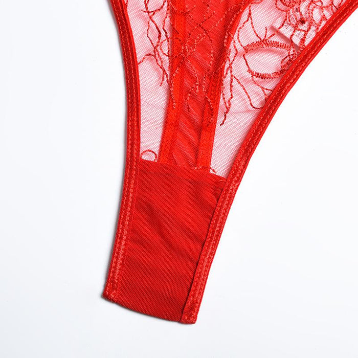 Women's Lace Embroidered Lingerie Sexy Push Up Underwear Set