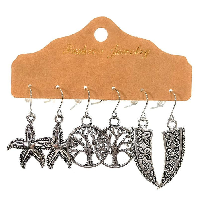 3 pairs/set Earrings Bohemian Style Jewelry X0X36213