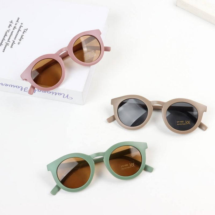 Children's Sunglasses frosted Frame Brown Lens