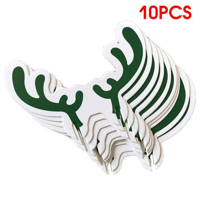 10pcs Wine Cup Card Christmas Decor Santa Hat Glass Decor
