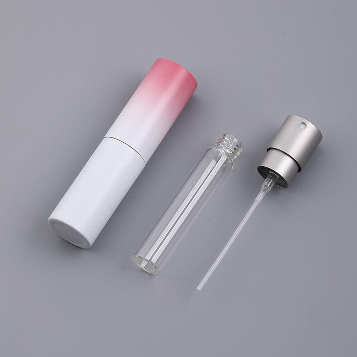8ml Rotary Sub Bottles, Glass Jar, Gradual Change Color Bottle, Cosmetic Package, Oral Spray Sample, Empty Bottle
