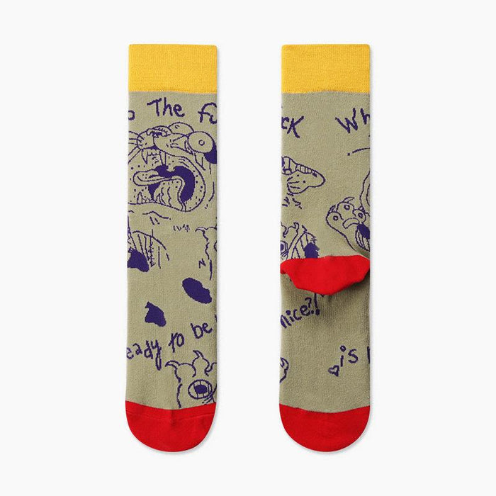 Outdoor Skateboard Sox Winter Creative Abstract Funny Socks