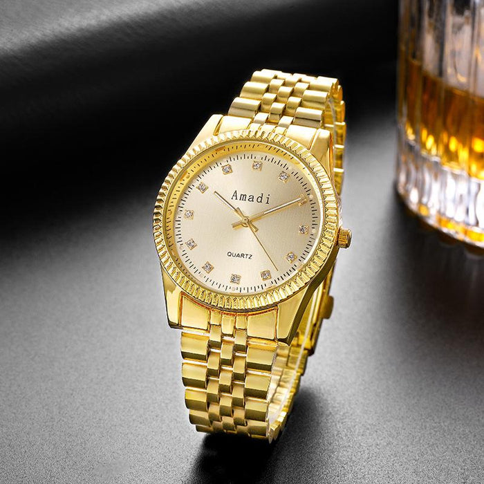 Gold Casual Quartz Watch Luminous Business Men's Watch