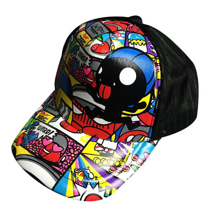Summer Children's Cartoon Graffiti Parent-child Sunshade Cap