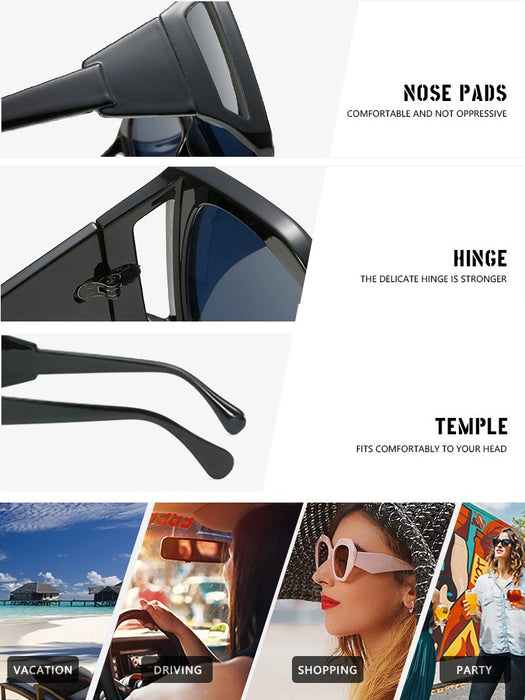 Large frame irregular Sunglasses